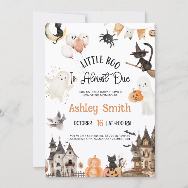Invitation Baby shower Halloween (Devant)
