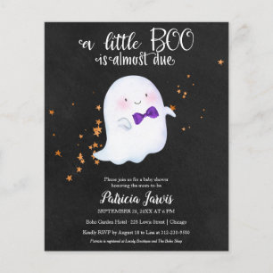 Invitation Baby shower Halloween Budget fantôme