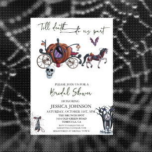 Invitation Baby Shower Halloween Cendrillon Sombre