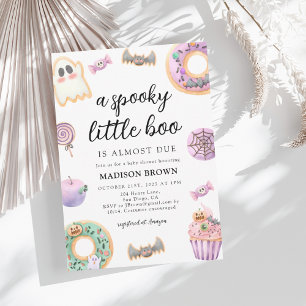 Invitation Baby shower Halloween Éffrayant Little Boo