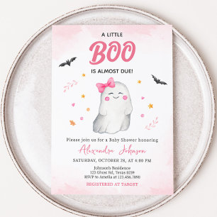 Invitation Baby shower Halloween Fille Fantôme