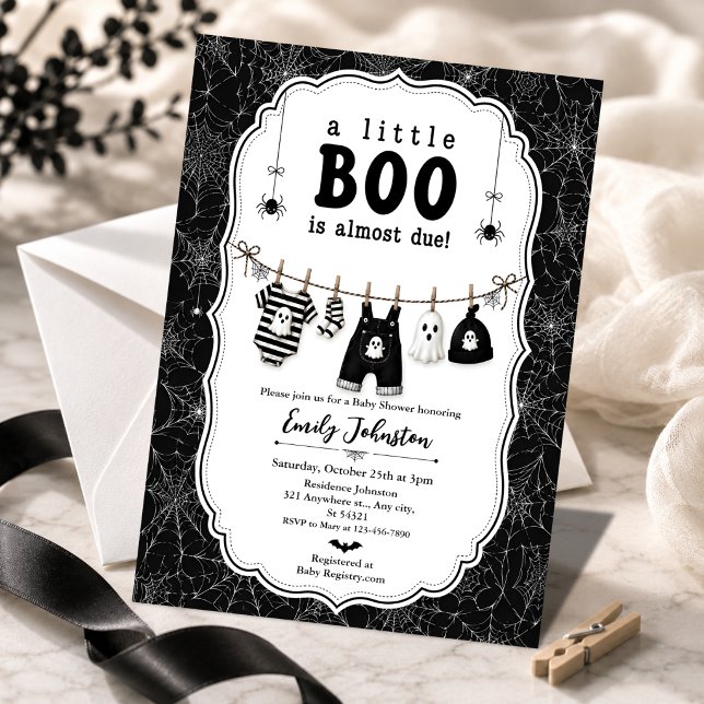 Invitation Baby Shower Halloween Linge de Fantôme (Créateur téléchargé)