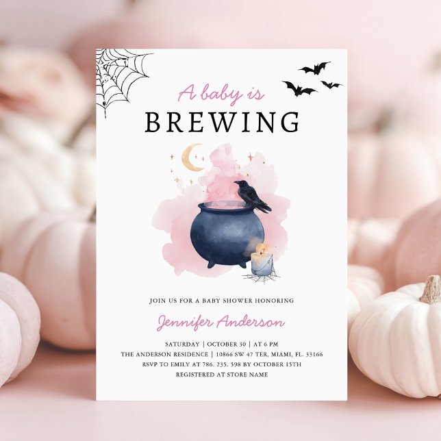 Invitation Baby shower Halloween mignon (Créateur téléchargé)