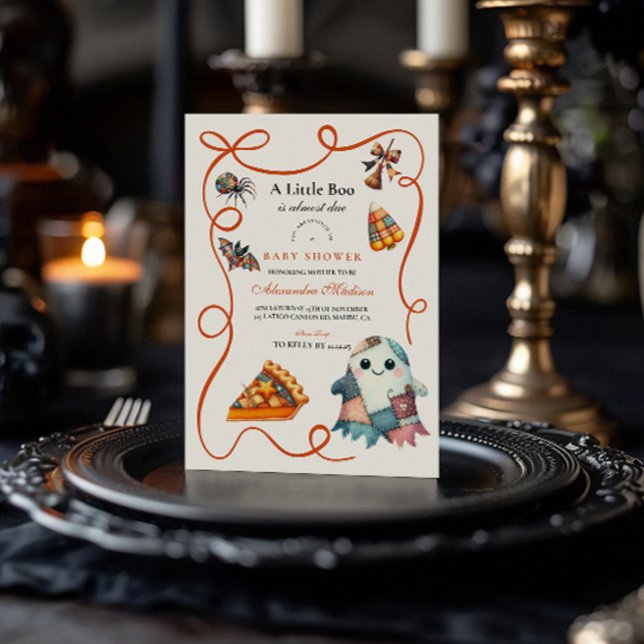 Invitation Baby Shower Halloween Patchwork Cosy (Créateur téléchargé)