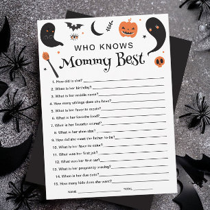 Invitation Baby shower Halloween qui connaît maman meilleure