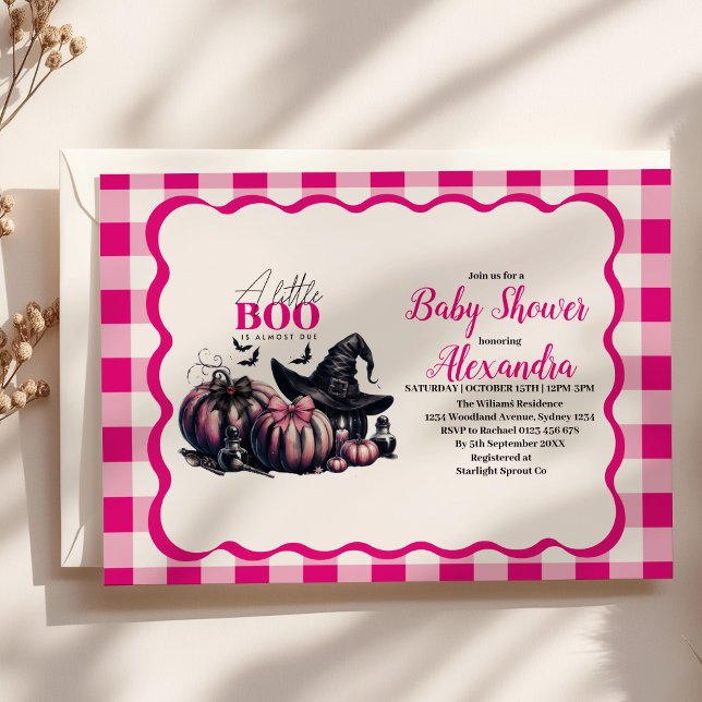 Invitation Baby Shower Halloween Rose (Créateur téléchargé)