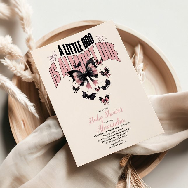 Invitation Baby Shower Halloween Rose Gothique (Créateur téléchargé)