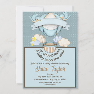 INVITATION baby shower haut et loin