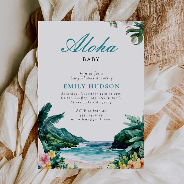 Invitation Baby shower hawaïen Aloha Baby (Créateur téléchargé)