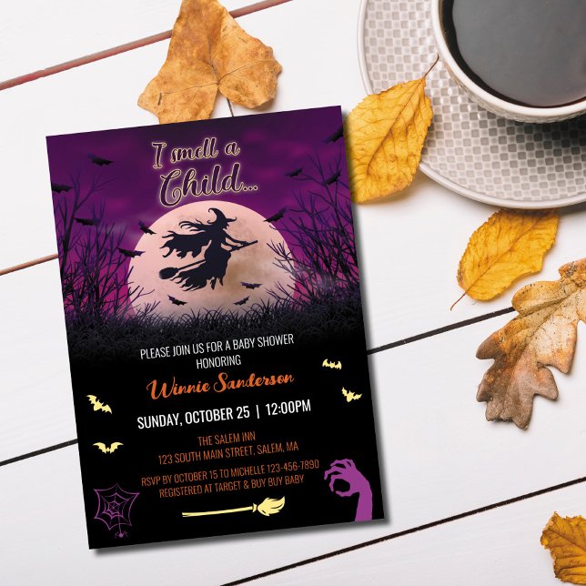 Invitation Baby shower Hocus Pocus (Créateur téléchargé)