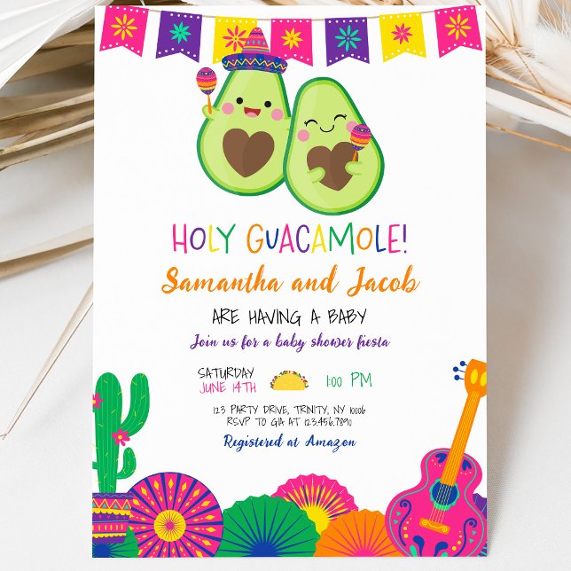 Invitation Baby Shower Holy Guacamole (Créateur téléchargé)