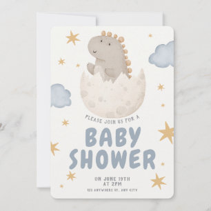 Invitation Baby shower illustratif Pastel Watercolor