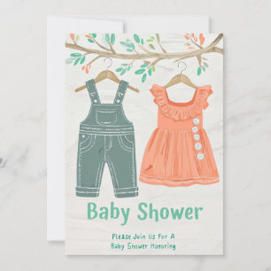 Invitation Baby shower illustrée Crayon