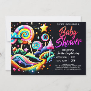 Invitation Baby shower Imaginaire Lollipop
