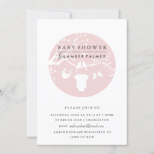 Invitation Baby shower Inséparable moderne