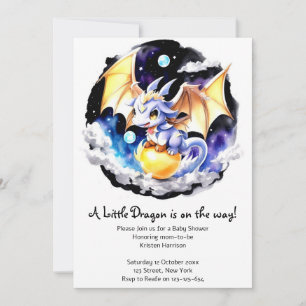 Invitation Baby shower inspiré par les dragons