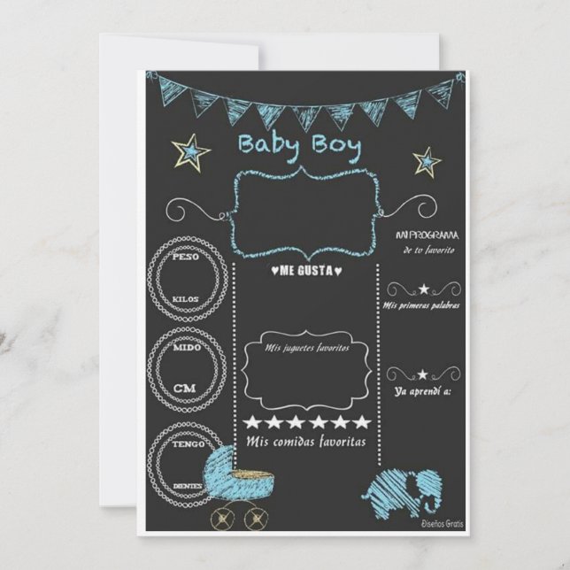 Invitation baby shower invitacion (Devant)