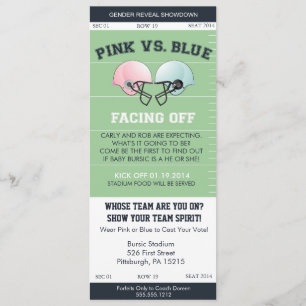 Invitation Baby shower Invitati pour les billets de football