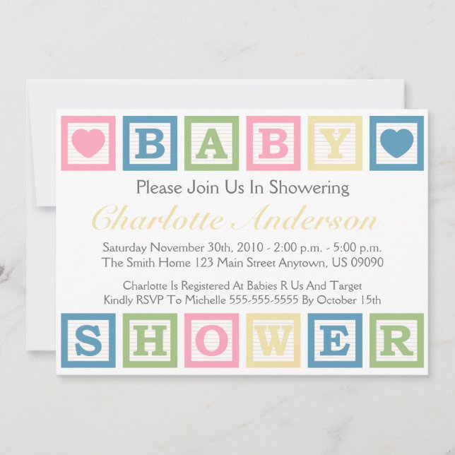 Invitation Baby shower Invitiations (jaune) constitutifs de (Devant)