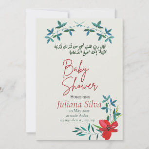 Invitation baby shower islamique coloré-arabe
