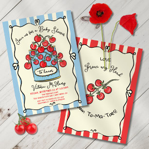 Invitation Baby shower italien de tomate cerise