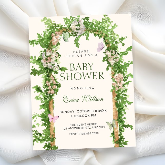 Invitation Baby shower jardin (Créateur téléchargé)
