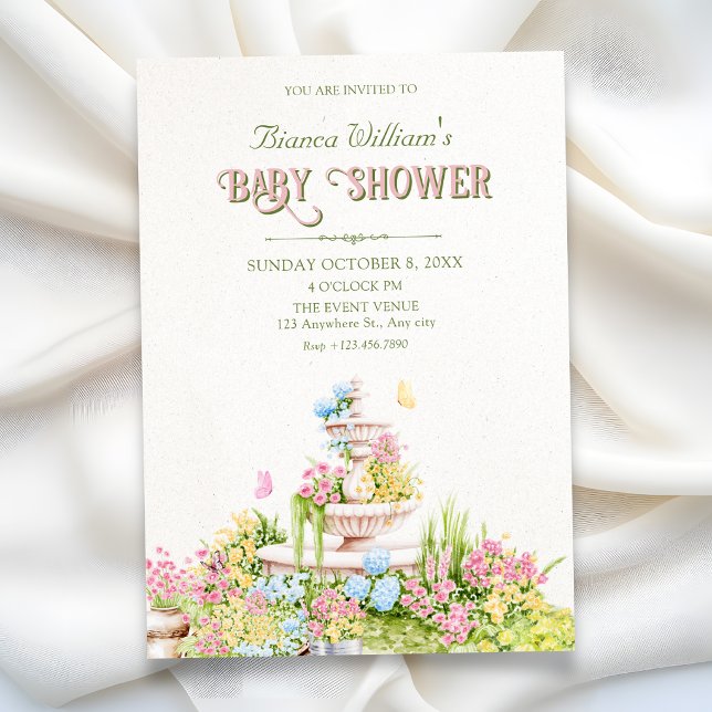 Invitation Baby shower jardin (Créateur téléchargé)