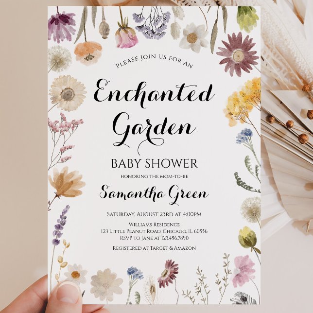 Invitation Baby Shower Jardin (Créateur téléchargé)