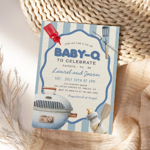 Invitation Baby shower Jardin Baby-Q