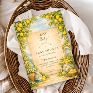 Invitation Baby Shower Jardin de Citrons Italiens