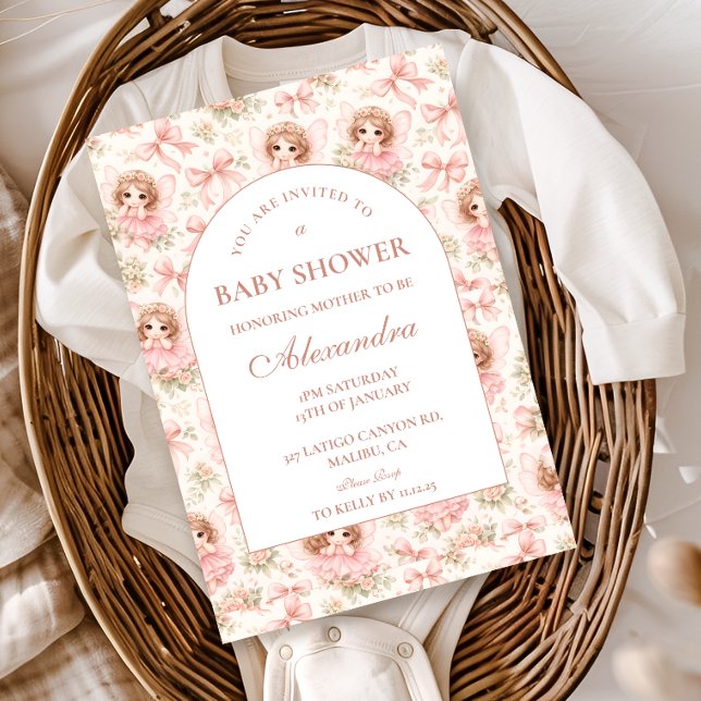 Invitation Baby Shower Jardin de Fées Enchanté (Créateur téléchargé)