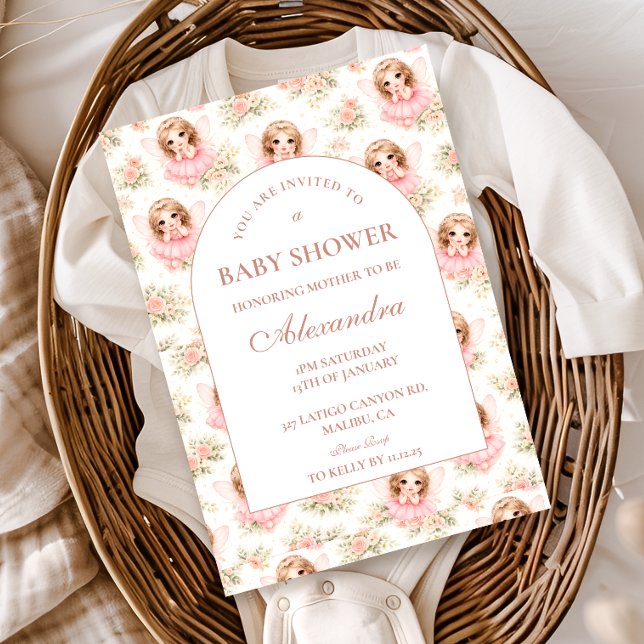 Invitation Baby Shower Jardin de Fées Magique (Créateur téléchargé)
