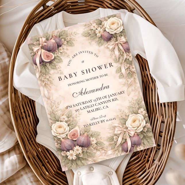 Invitation Baby Shower Jardin de Figues Douces (Créateur téléchargé)