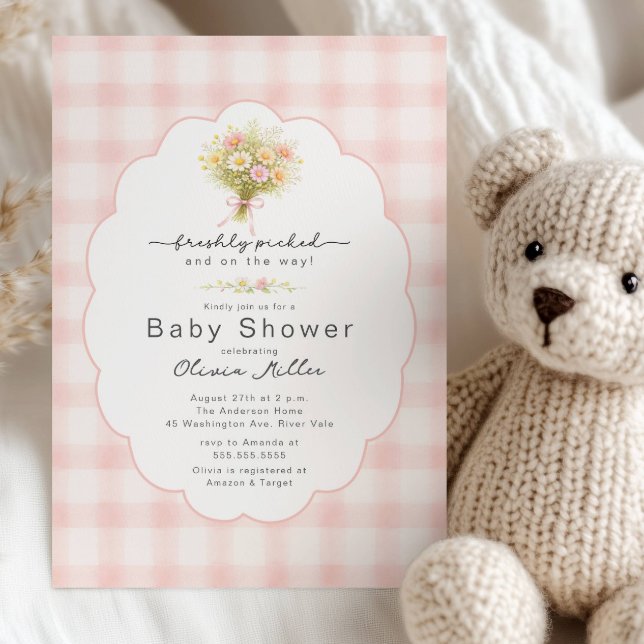 Invitation Baby Shower Jardin Fraîchement Cueilli (Créateur téléchargé)