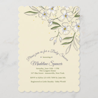 Invitation Baby shower Jasmin Parfumé