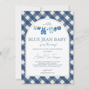 Invitation Baby-Shower Jean Bleu