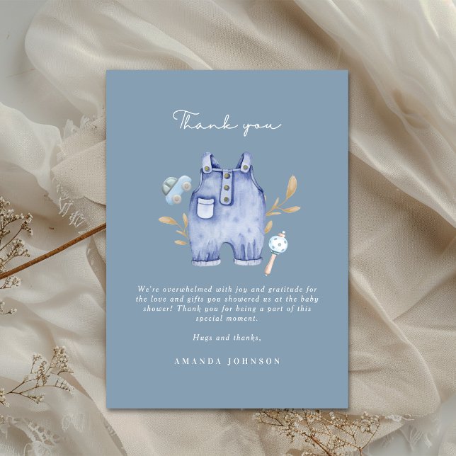 Invitation Baby Shower Jean Bleu Moderne (Créateur téléchargé)