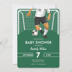Invitation Baby shower joueur de football