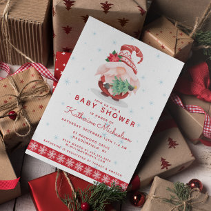 Invitation Baby shower Joyeux cadeau de Noël