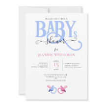BABY SHOWER JUMEAU AVEC PACIFIQUE ROSE ET BLEU