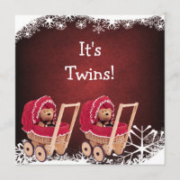 Baby shower jumeau de Noël de nounours