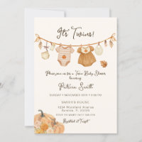 Baby shower Jumeaux Citrouille Clothsline