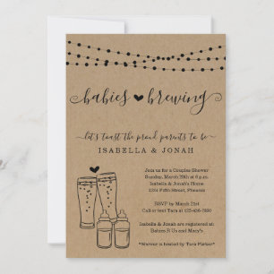 Invitation Baby shower jumeaux de Baby Brewing Couple