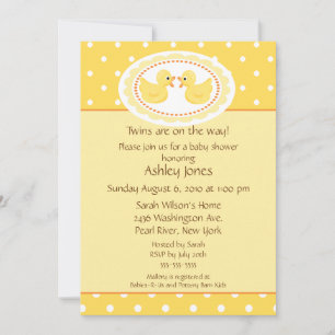 Invitation Baby shower Jumeaux Jumeaux
