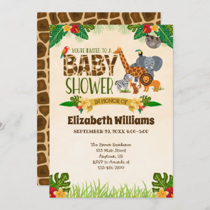 Invitation Baby shower Jungle