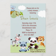 Invitation Baby shower Jungle Safari