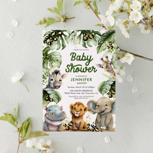 Invitation Baby shower Jungle Safari