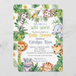Invitation Baby shower Jungle Safari