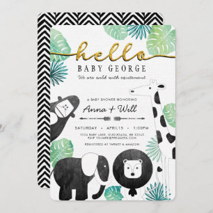 Invitation Baby shower Jungle Safari