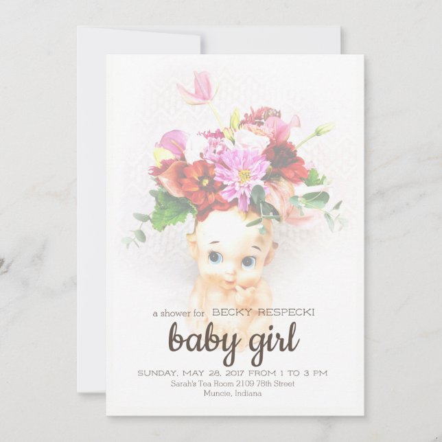 Invitation Baby shower Kewpie (Devant)